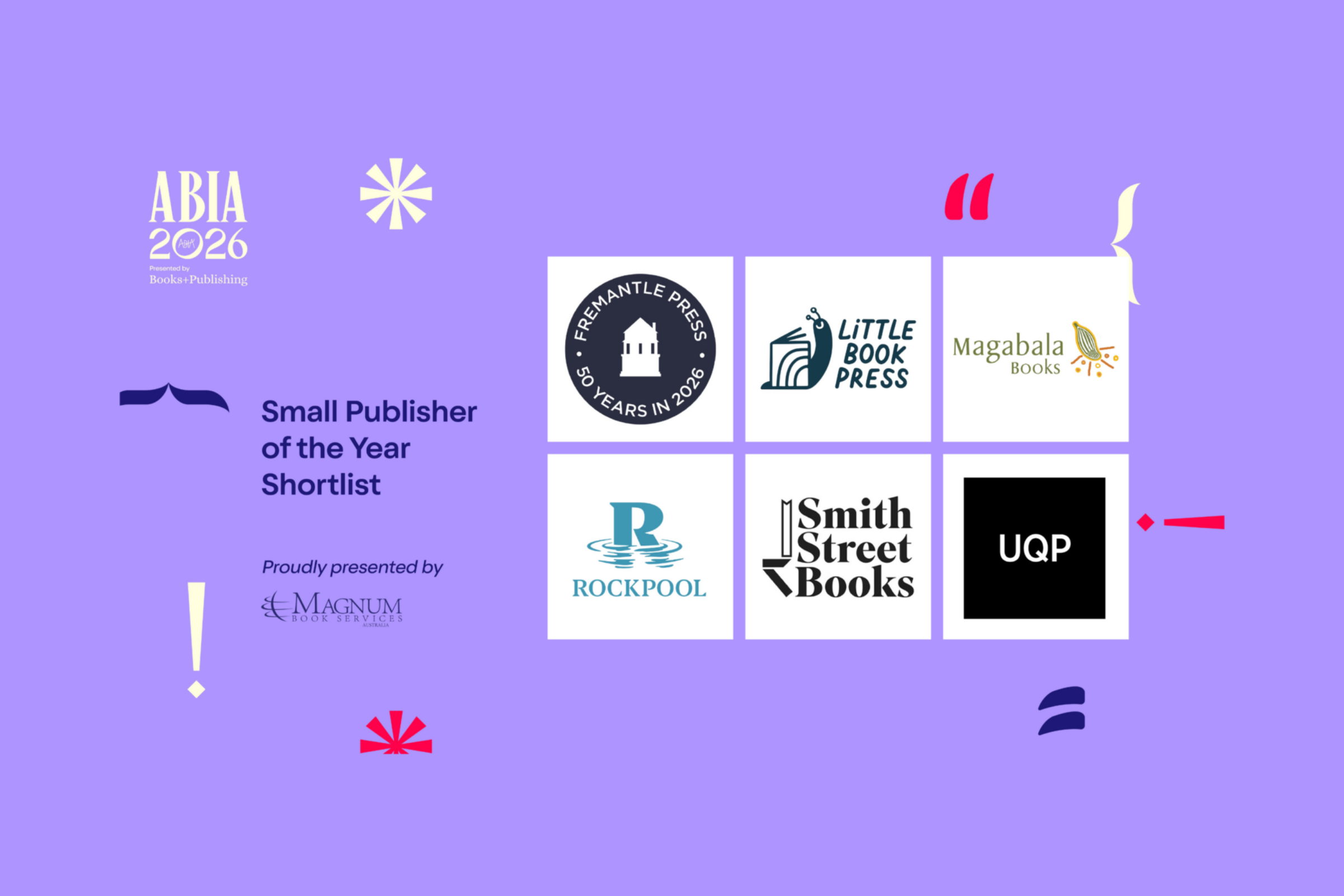 2026 ABIA Business Award: UQP Shortlisted for Small Publisher of the Year