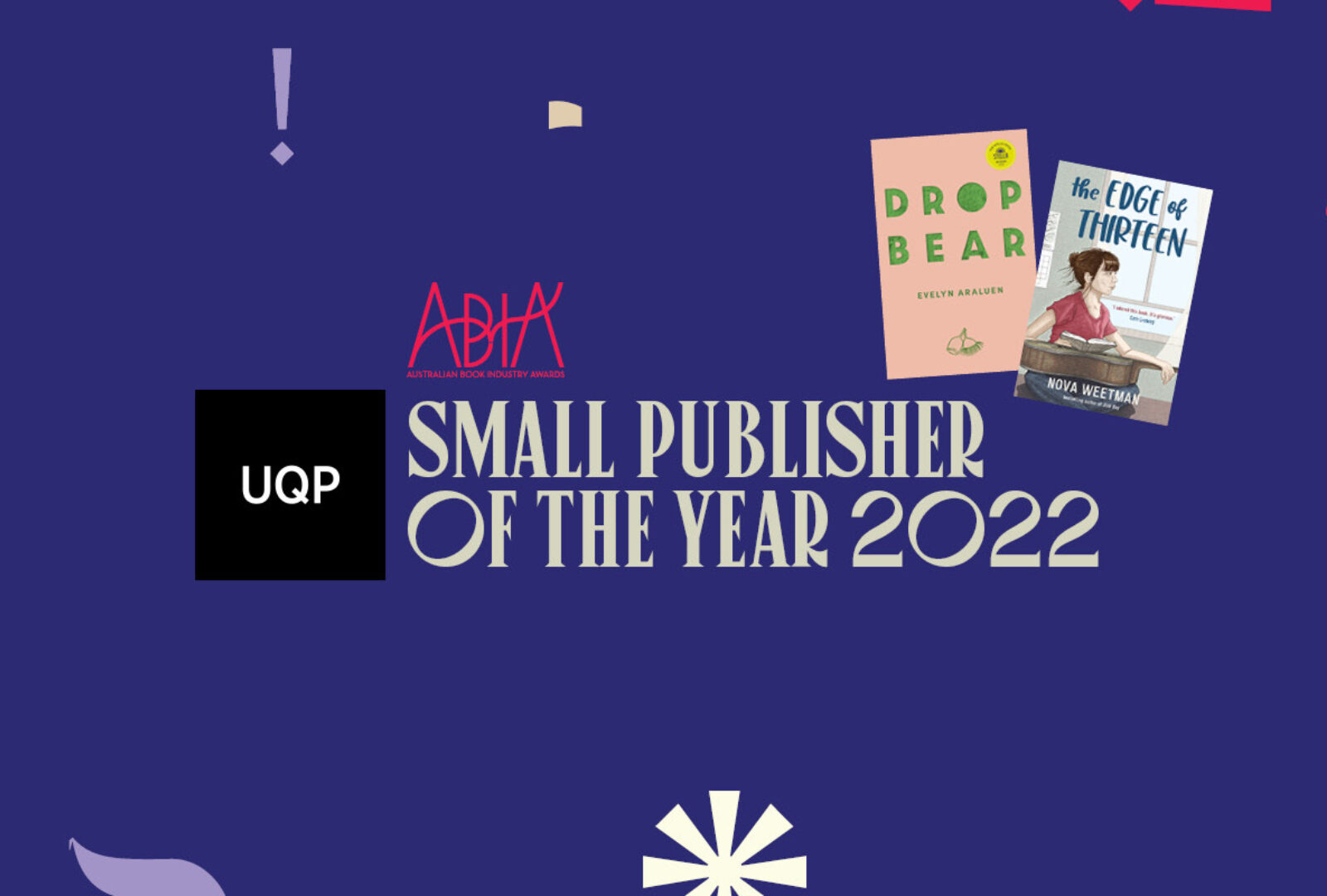 UQP wins the ABIA for Small Publisher of the Year 2022
