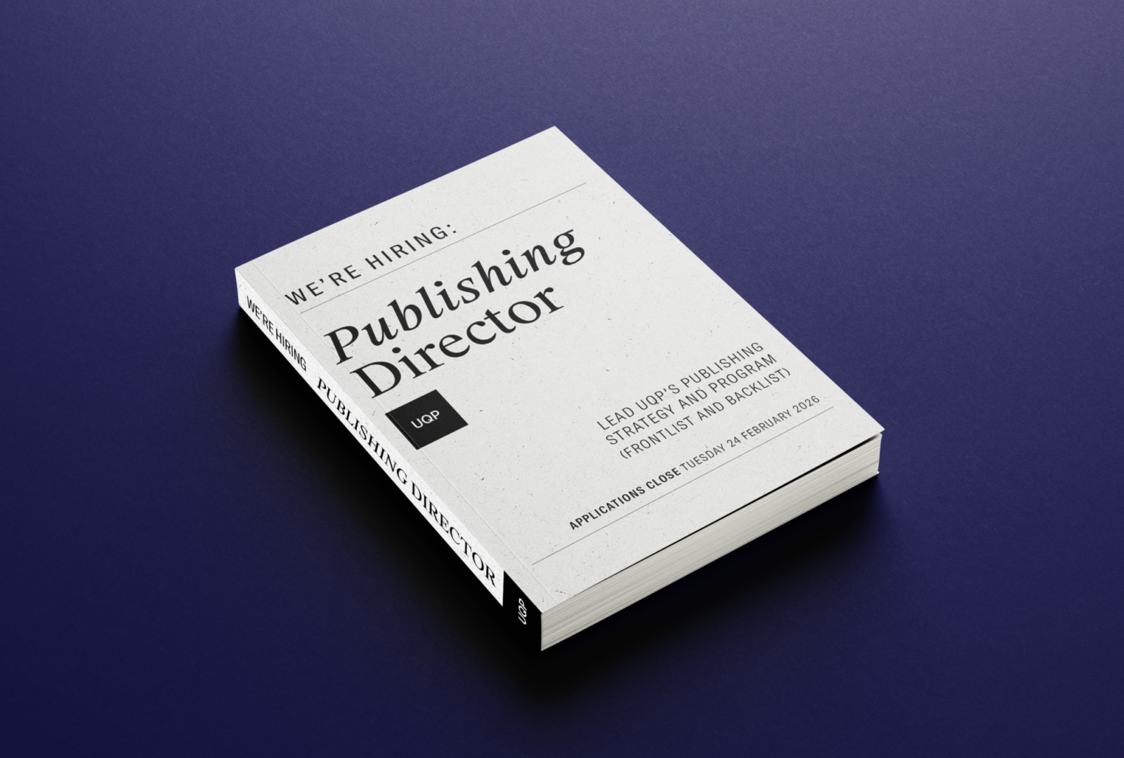 UQP is ﻿seeking an experienced Publishing Director