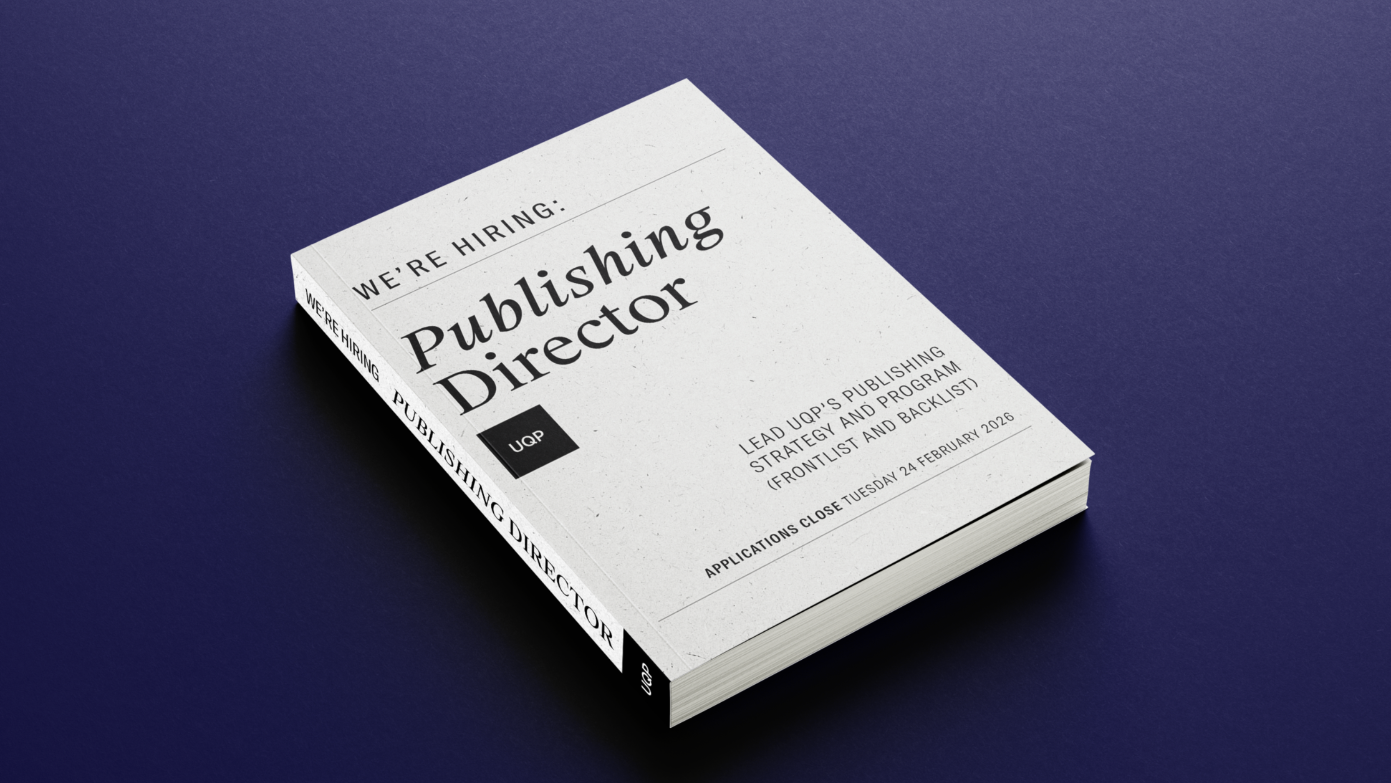 UQP is ﻿seeking an experienced Publishing Director