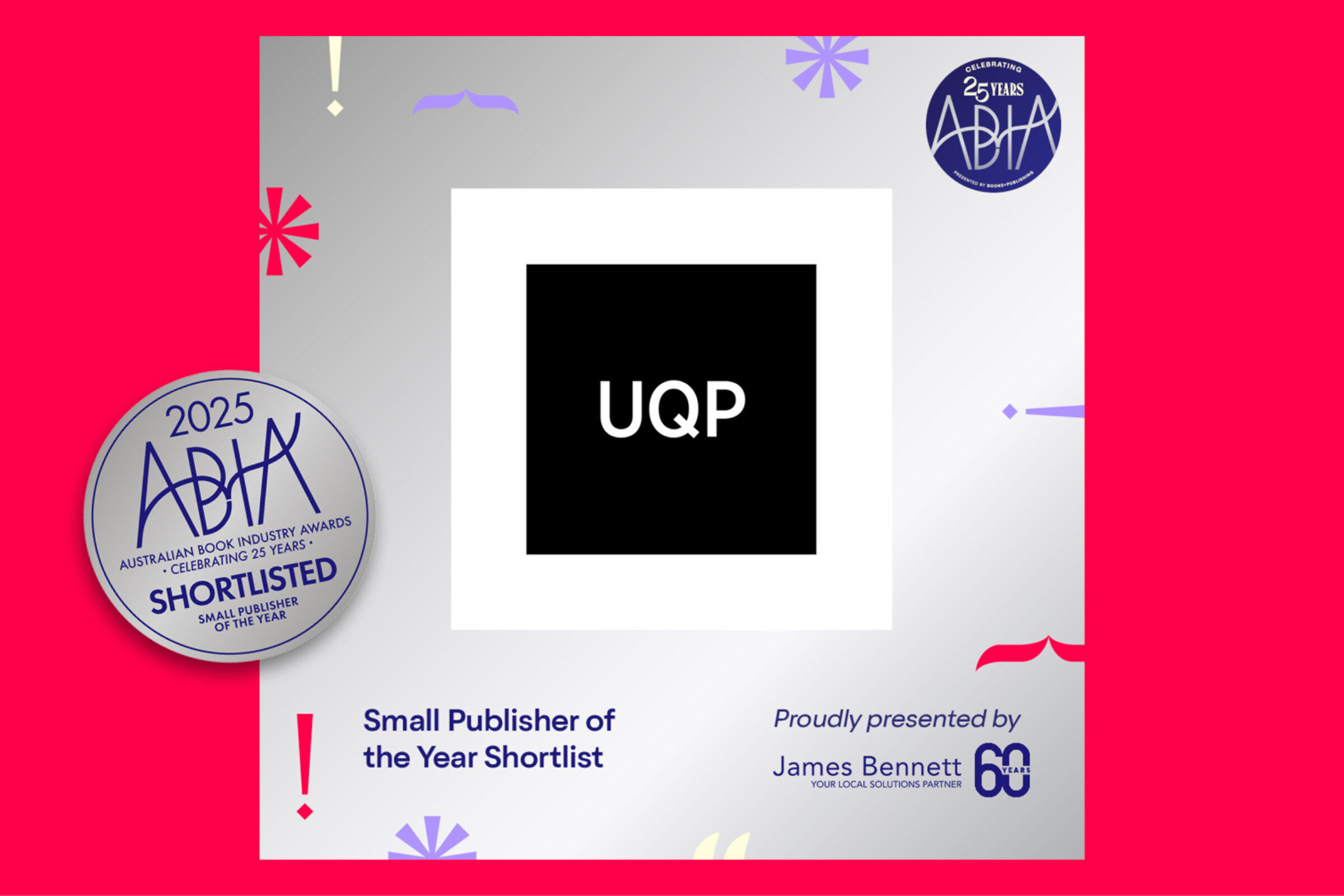 UQP shortlisted for 2025 Small Publisher of the Year UQP shortlisted for 2025 Small Publisher of the Year